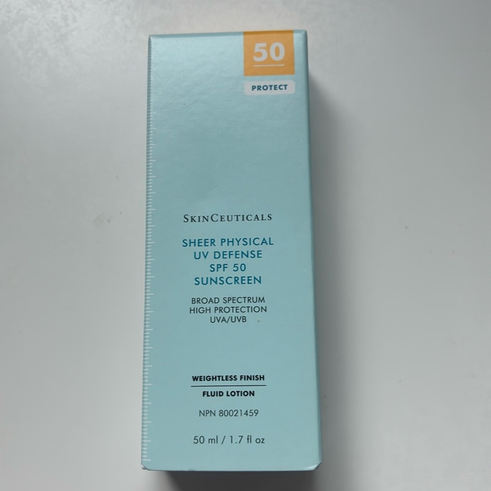 Brand New SkinCeuticals Sheer Physical UV Defense SPF 50 Sunscreen